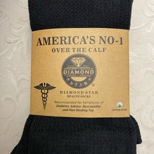 Diamond Supply Co. Black Over the Calf Health Socks